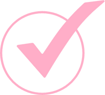 Pastel Pink Check Mark Tick Icon